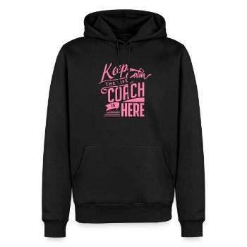 Formateur Coach de vie Coaching de vie - Sweat à capuche Premium bio Homme - noir - Devant - Nico (187cm)