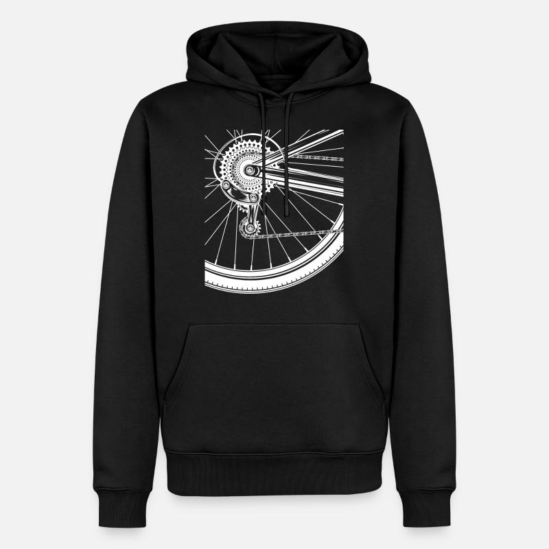 VTT - Sweat à capuche Premium bio Homme - noir