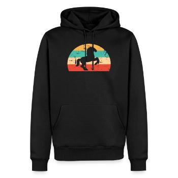Pferd Fjordpferd - Männer Premium Bio Hoodie - Schwarz - Vorne - Nico (187cm)