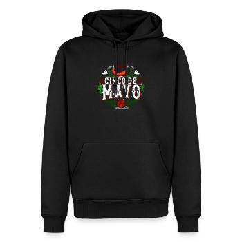Cinco de Mayo Mexican holiday Mexicain - Sweat à capuche Premium bio Homme - noir - Devant - Nico (187cm)