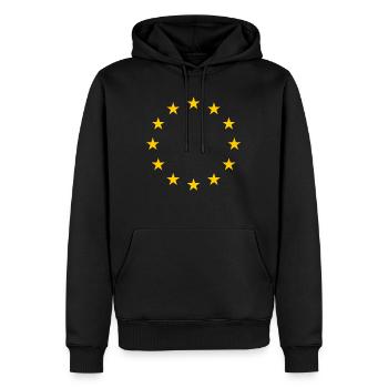 Elections européennes UE Europe - Sweat à capuche Premium bio Homme - noir - Devant - Nico (187cm)