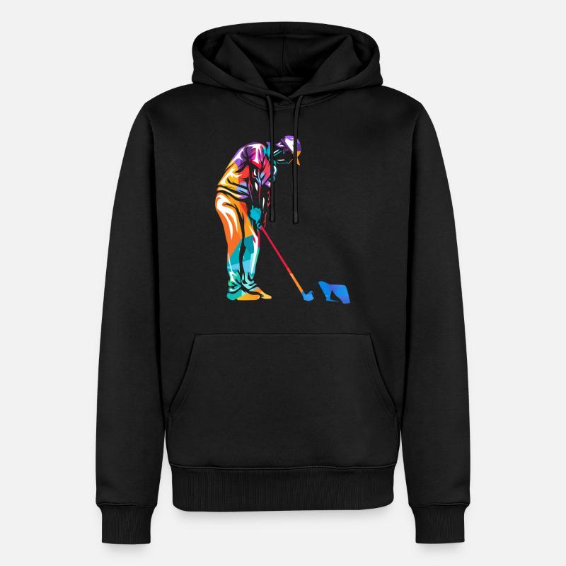 Minigolf - Männer Premium Bio Hoodie - Schwarz