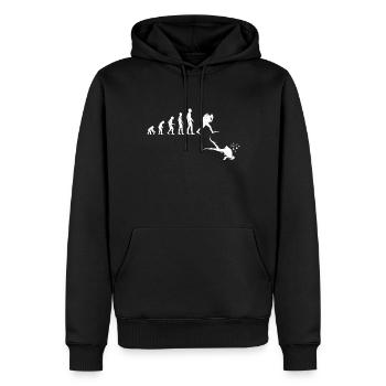 Evolution Diver - Divers Diving Scuba Diving - Men’s Premium Organic Hoodie - black - Front - Nico (187cm)