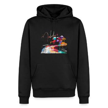 Malediven Geschenk - Männer Premium Bio Hoodie - Schwarz - Vorne - Nico (187cm)