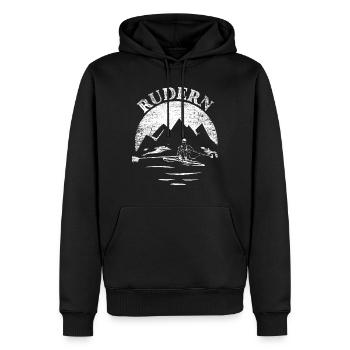 Rowing gift - Men’s Premium Organic Hoodie - black - Front - Nico (187cm)