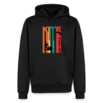 Kite Surfing Kiten Kite Surfer Surfen Geschenk - Männer Premium Bio Hoodie - Schwarz - Vorne - Nico (187cm)