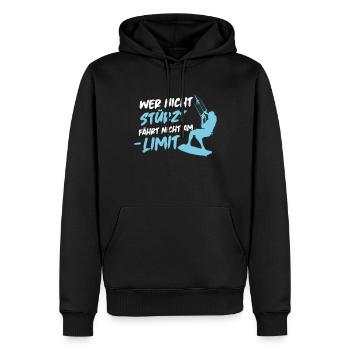 Kitesurfen Surfer Kite Surfen Kiten Surf Geschenk - Männer Premium Bio Hoodie - Schwarz - Vorne - Nico (187cm)