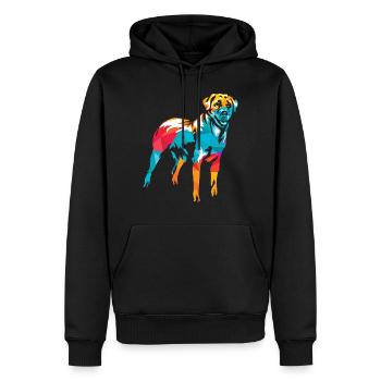 Chien de berger anatolien - Sweat à capuche Premium bio Homme - noir - Devant - Nico (187cm)