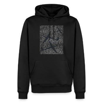 Planeur Cadeau - Sweat à capuche Premium bio Homme - noir - Devant - Nico (187cm)