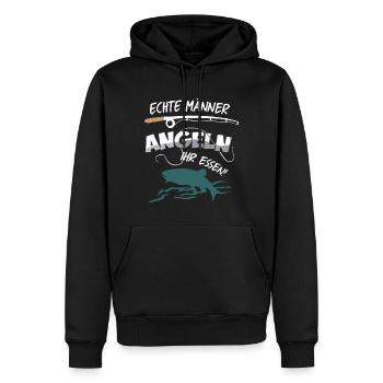 Angeln Angelshirt Angler Angeln - Männer Premium Bio Hoodie - Schwarz - Vorne - Nico (187cm)