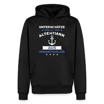 Norddeutschland Norde - Männer Premium Bio Hoodie - Schwarz - Vorne - Nico (187cm)
