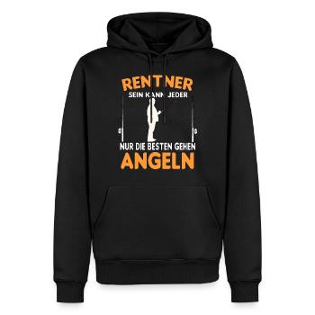 Rentner Angeln Rentnershirt Angelshirt - Männer Premium Bio Hoodie - Schwarz - Vorne - Nico (187cm)