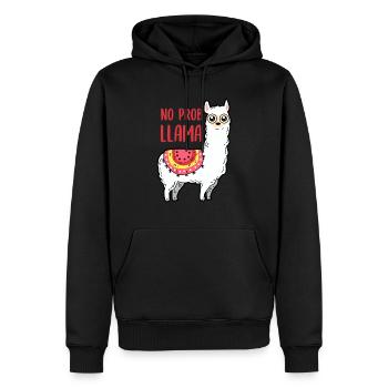 Lama - No Prob Llama - Sweat à capuche Premium bio Homme - noir - Devant - Nico (187cm)