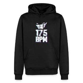175150 BPM Hardstyle Raver Trance House Techno - Sweat à capuche Premium bio Homme - noir - Devant - Nico (187cm)