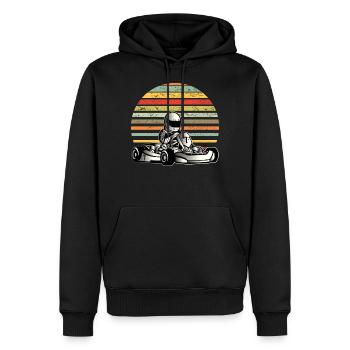 Go Kart Racing Karting Design Hommes - Sweat à capuche Premium bio Homme - noir - Devant - Nico (187cm)