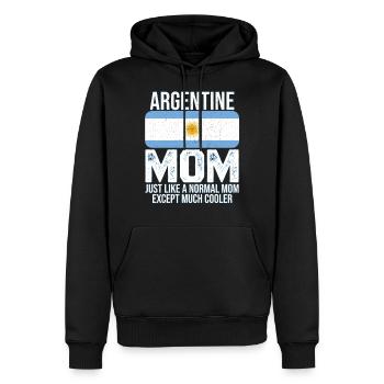 Argentine Mom Argentine Drapeau fête des mères - Sweat à capuche Premium bio Homme - noir - Devant - Nico (187cm)