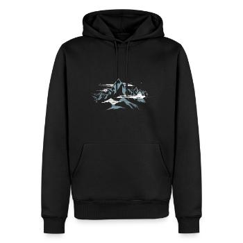 Chomolungma Mount Everest - Männer Premium Bio Hoodie - Schwarz - Vorne - Nico (187cm)
