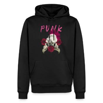 Punk Punkrocker Totenkopf Punks Punker Musik - Männer Premium Bio Hoodie - Schwarz - Vorne - Nico (187cm)