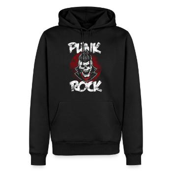 Punk Punrkocker Totenkopf Punks Punker Musik - Männer Premium Bio Hoodie - Schwarz - Vorne - Nico (187cm)