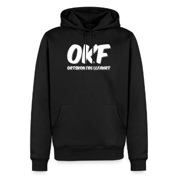 OKF Ortskontrollfahrt - Männer Premium Bio Hoodie - Schwarz - Vorne - Nico (187cm)