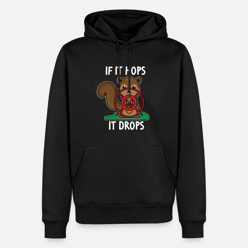 Eichhörnchenjäger Eichhörnchen Nagetier-Witze - Männer Premium Bio Hoodie - Schwarz