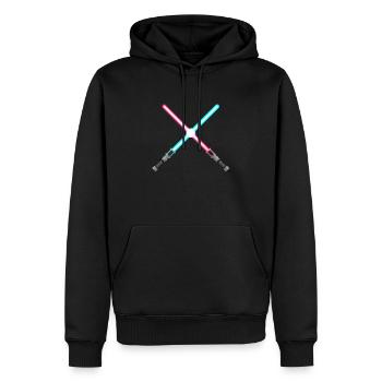 Two Laser Swords Light Swords Licht Schwert - Männer Premium Bio Hoodie - Schwarz - Vorne - Nico (187cm)