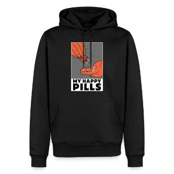 Antidepressiva Katzen Outfit für Katzenliebhaber - Männer Premium Bio Hoodie - Schwarz - Vorne - Nico (187cm)