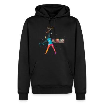 Baton Twirling Geschenk - Männer Premium Bio Hoodie - Schwarz - Vorne - Nico (187cm)
