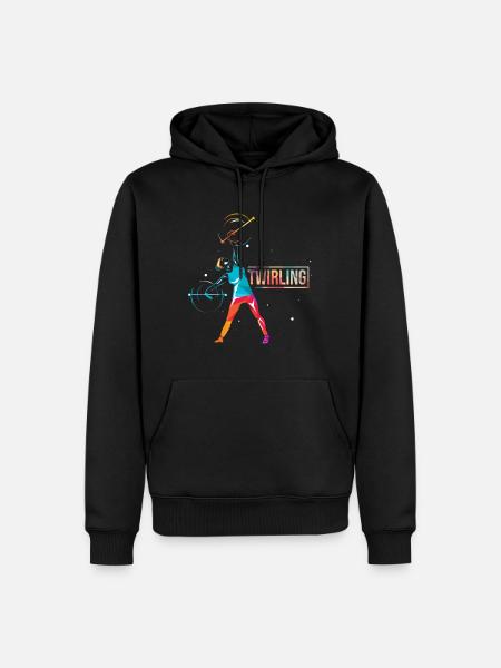 Cadeau Baton Twirling - Sweat à capuche Premium bio Homme - noir