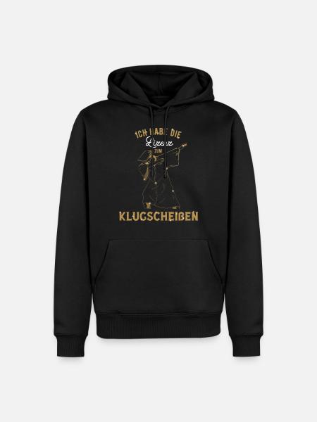 Klugscheißer Absolvent Prüfung Abschluss - Männer Premium Bio Hoodie - Schwarz