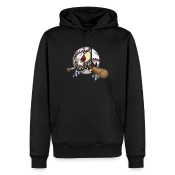 BASEBALL BALL Bestie Lustiger Humor Gruselig - Männer Premium Bio Hoodie - Schwarz - Vorne - Nico (187cm)