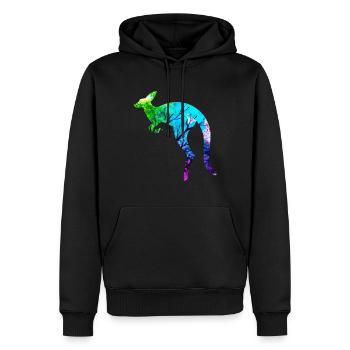 Kangourou - Sweat à capuche Premium bio Homme - noir - Devant - Nico (187cm)