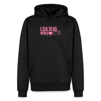 Funny Dad Joke Dad Joke Dad Say Dadjokes - Sweat à capuche Premium bio Homme - noir - Devant - Nico (187cm)