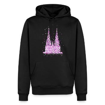 Cathédrale de Cologne - Sweat à capuche Premium bio Homme - noir - Devant - Nico (187cm)
