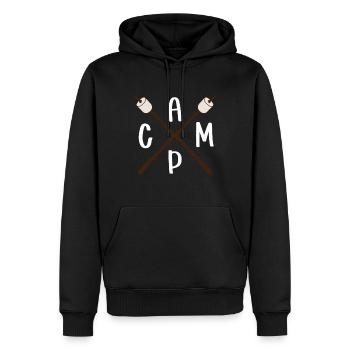 Nourriture de camping - Sweat à capuche Premium bio Homme - noir - Devant - Nico (187cm)