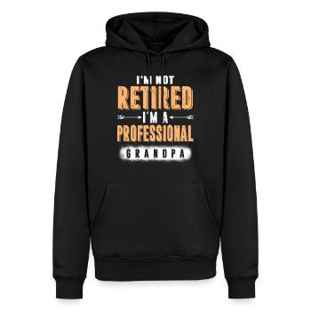 I'm Not Retired A Professional Grandpa Father Day - Men’s Premium Organic Hoodie - black - Front - Nico (187cm)