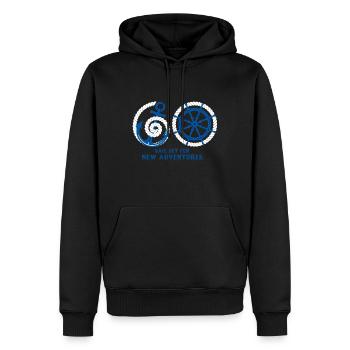 60 New Adventures 60. Geburtstag 1960 Geschenk - Männer Premium Bio Hoodie - Schwarz - Vorne - Nico (187cm)
