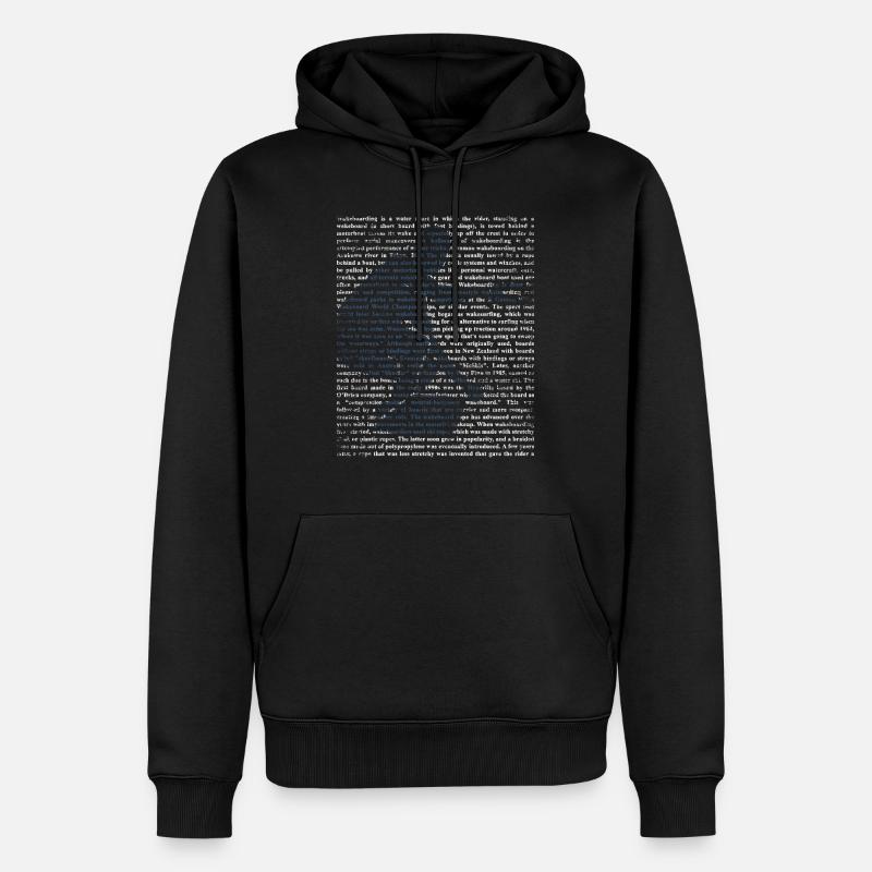 Wakeboard - Sweat à capuche Premium bio Homme - noir