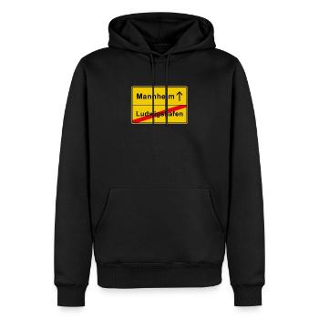 Mannheim Mannem MA anti Ludwigshafen ville signe - Sweat à capuche Premium bio Homme - noir - Devant - Nico (187cm)