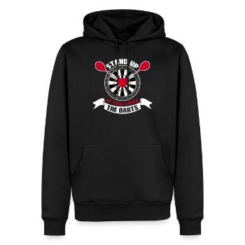 Dart Dartspieler Dartscheibe Steeldart E-Dart - Männer Premium Bio Hoodie - Schwarz - Vorne - Nico (187cm)
