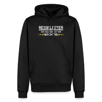 Reiseleiter Reiseführer Tour Guide - Männer Premium Bio Hoodie - Schwarz - Vorne - Nico (187cm)