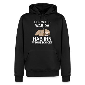 Faultier Chiller Morgenmuffel Langschläfer - Männer Premium Bio Hoodie - Schwarz - Vorne - Nico (187cm)