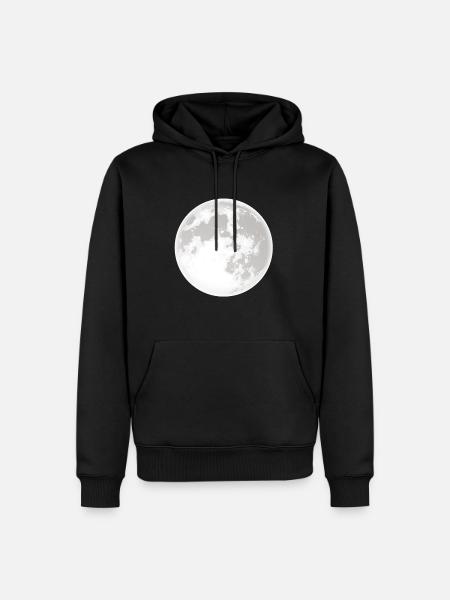Lunar moon moon galaxy universe - Men’s Premium Organic Hoodie - black