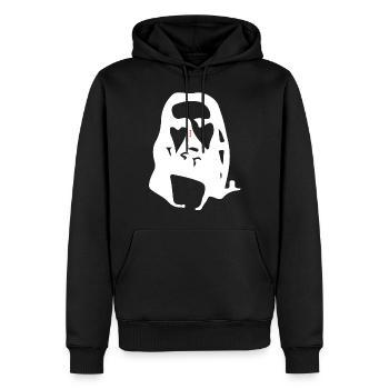 jesus optical illusion - Men’s Premium Organic Hoodie - black - Front - Nico (187cm)