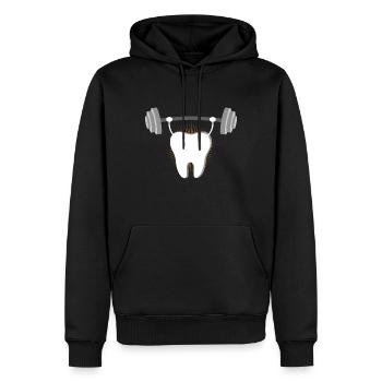 dentist - Men’s Premium Organic Hoodie - black - Front - Nico (187cm)