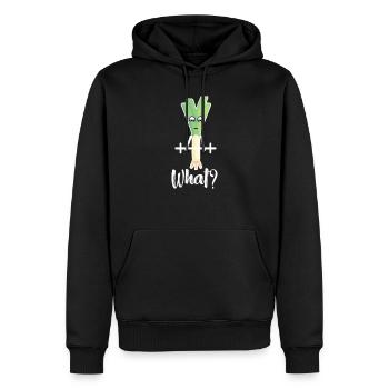 Was? Fitness Lauch - Männer Premium Bio Hoodie - Schwarz - Vorne - Nico (187cm)