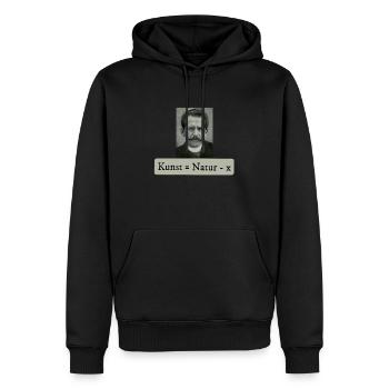 Naturalismus Kunst = Natur - x Arno Holz - Männer Premium Bio Hoodie - Schwarz - Vorne - Nico (187cm)