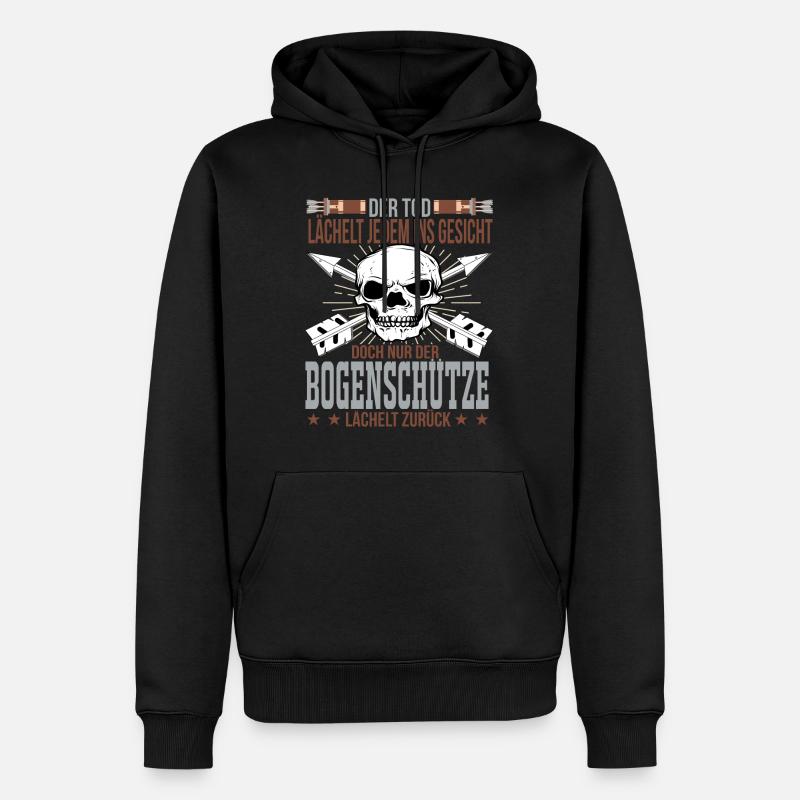 Bogenschiessen - Männer Premium Bio Hoodie - Schwarz