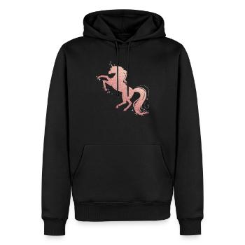 Paillettes de cheval - Sweat à capuche Premium bio Homme - noir - Devant - Nico (187cm)