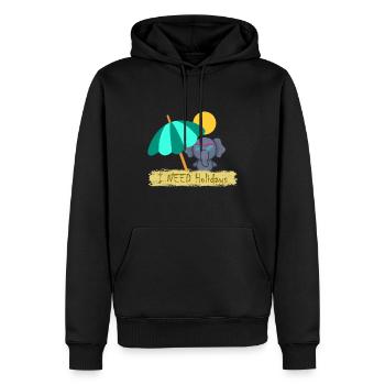 Freizeit Reisezeit Urlaubszeit Urlaub Elefant - Männer Premium Bio Hoodie - Schwarz - Vorne - Nico (187cm)